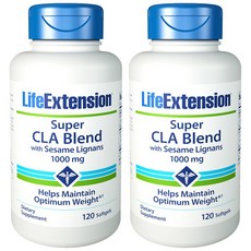 라이프익스텐션 슈퍼 CLA 블랜드 1000mg 소프트젤, 120정, 2개