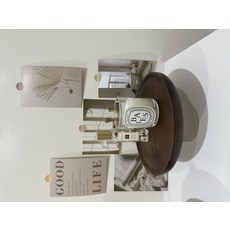 木質圓形托盤 香氛蠟燭精油收納展示架, 圖片色