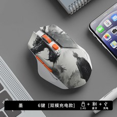 芝士鼠 無線藍牙雙模滑鼠 Type-C充電靜音人體工學設計, 【芝士鼠官方正品】百變映像游戲系列,貓愛吃魚【藍牙+無線+充電】靜音+功能6