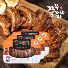 살고기 많은 [육식미가 쪽쪽갈비 간장맛] 양념등갈비 양념쪽갈비 캠핑고기 홈파티 캠핑요리 30년전통의맛 집들이선물 보관편한진공포장 야외요리 피크닉 캠핑요리, 3개, 500g