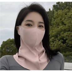 자외선 차단 쿨링 스포츠 긴목 마스크 (목전체 카바 남녀공용 골프등 야외스포츠 전용), 핑크, 1개