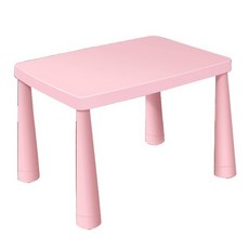 IKEA 兒童學習桌 粉色 高度可調節 環保安全材質 幼兒園適用, 單桌子 粉色