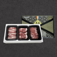 [예약발송]국내산 한돈 3구 선물세트, 삼겹/목살/등갈비 400g