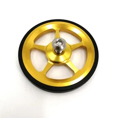 Brompton 후면 랙 Easywheel 60mm 알루미늄 합금 쉬운 휠 접이식 자전거화물 액세서리 용 Litepro, 04 Gold  1Pcs