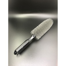 【逸品汽車百貨】鋁圈刷 鋼圈刷 清潔刷 洗車刷, 圖一黑柄灰刷約30CM長, 1個