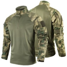 누누핏 밀리터리 택티컬 컴뱃티셔츠 긴팔 작업복, 레인저그린