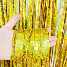 파리스 데코 수술 파티커튼, 4개, 홀로그램골드