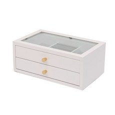 원목 악세사리 보관함 엔틱 A. 진열대 치킨윙 정리함 6단 돌반지 주얼리 미세흠, B. 대형 2단계 흰색