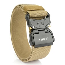 헬스벨트 HSSEE 5cm 와이드 벨트 남성용 2인치 탄성 퀵 릴리스 알루미늄 버클 야외 캐주얼 전술 거들 남성, 125cm, 옵션04) Khaki