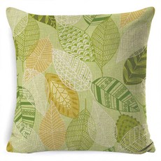 亞麻枕套 靠墊套 植物清新 北歐ins風 客廳裝飾抱枕套, 01,45*45cm