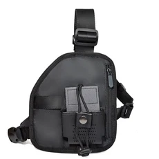 라디오 가슴 팩 전술 조끼 나일론 장비 BaoFeng UV-5R Kenwood 핸드 양방향 용 스트랩 포함