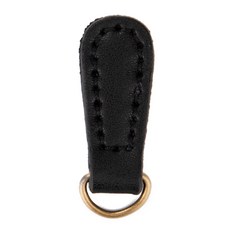 10MM D링 가죽 라운드 지퍼고리 엔틱 모음, 블랙, 1개