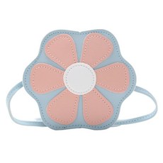 [ 686880 ] 루지 리틀 크로스바디 백 지갑 꽃 모양 미니 싱글 숄더 핸드백 파우치 귀여운 데이지 백 블루