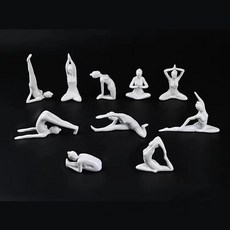 德化陶瓷 瑜珈擺件 一套十個動作, 商品主圖, 1個