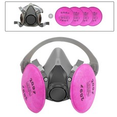 6200 가스 마스크 세트 카트리지 상자가 있는 차량 페인팅 스프레이 6001 6002 유기산 증기 5N11 필터 방진 광산, 5in1, 1개