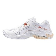 Mizuno Wave Lightning Z8男女排球鞋羽球鞋抓地白橘 V1GC240025