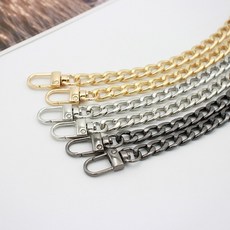 120cm 스네이크 크로스체인 가방끈 체인스트랩, 골드, 1개
