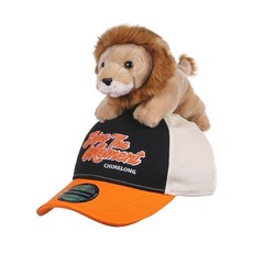 남아용 동물 야구 모자 재미있는 3D 플러시 인형 아기 유아 스냅백 볼 아동용 선물, 라이온