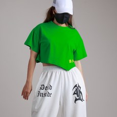 댄마샵 DMS 언발 반팔 크롭티 방송댄스복 줌바댄스복 에어로빅복