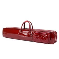 죽관 피리 케이스 대나무 보관 가방 에나멜 가죽 백팩형 경량 하드케이스 악기 보관용, 1개, 90cm 와인 레드