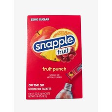 Snapple Fruit Punch Drink Mix- 6 Powder Sticks | Zero Sugar | On-The-Go Hydration Packs, 1개