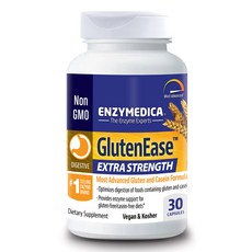 ENZYMEDICA GlutenEase Extra Strength無麩質素食膠囊, 30顆, 1罐