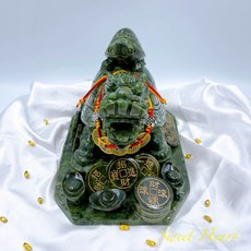 田芯 河南青玉龍龜擺件, 1個, 不開光