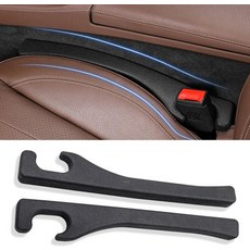 카시트 갭 필러 2팩 시트와 콘솔 사이의 간격을 메우는 유니버설 핏 스토퍼 카 액세서리 인테리어로 휴대폰 지갑 키 코인과 카드가 떨어지지 않도록 방지합니다, Black