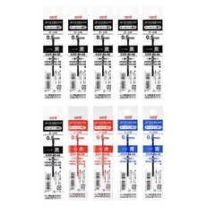 유니 제트스트림 3색용 4색용 멀티 리필심 세트 0.5mm, 블랙 + 블루 + 레드, 10개