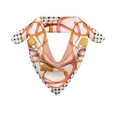 닥스 DCSC3E142P2 실크100%핑크 체인프린트 실크 사각스카프 MFS230 XWA970