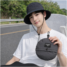 아비로 등산모자 방수 낚시 벙거지 버킷햇 남자, 블랙