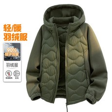 戶外露營輕薄羽絨服女款白鴨絨冬季新款短款連帽情侶外套 - 短版保暖運動羽絨大衣