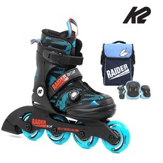 K2 아동용인라인스케이트 레이더 보아 + 가방 보호대 세트 + 5종 사은품, 1개, 파랑 (가방+보호대 S)