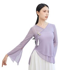 紫霞仙 古典舞舞蹈上衣, 1個, 紫霞仙 單件上衣 ,3XL