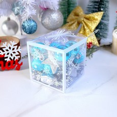 성탄절 이벤트용품 미니 트리볼 장식 데코 소품 3cm 18개 블루, 1각