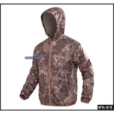 野戰搖滾-生存遊戲 連帽皮膚衣 防曬風衣 雨衣防水夾克, 沙漠蟒蛇,XXL, 1個