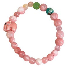 Tiger Pavilion 여성 코끼리 펜던트 세라믹 비즈 팔찌