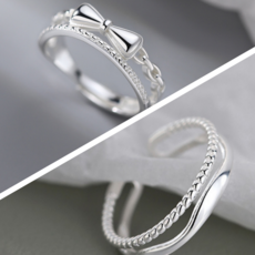 925 실버 레이어드 은 반지