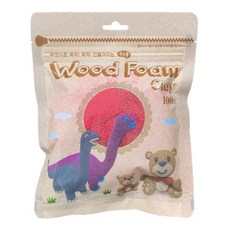 공작공예 콜크클레이 100g 우드폼 지퍼, 분홍색, 1개