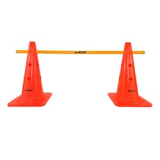 스타스포츠 뉴 허들콘 2개 + 허들바 1개 높이 조절 훈련용품 학교체육교구 SA331, 블루-추가안함, 그린_추가안함