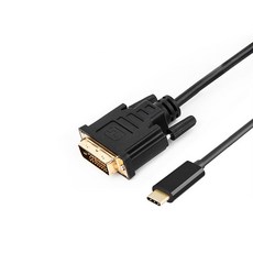 Type-c to DVI影音轉接線USB3.1轉DVI-1.8米, 黑色, 1個, 1.8m