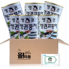펭귄 꽁치 400g 3개 + 펭귄 고등어 400g 3개 + 올따옴 물티슈, 1개