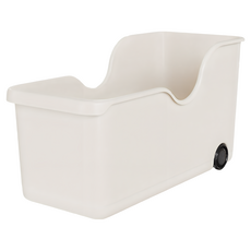 帶輪抽屜分類收納盒, 1個, 白色