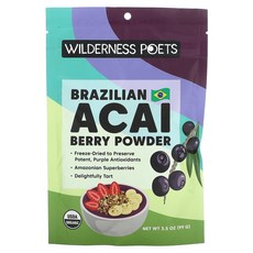 와일드니스포잇츠 Freeze Dried Acai Powder 3.5 oz (99 g), WLP41505, 99g, 1개