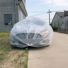 자동차 비닐 커버 3.8x6.5m 차량 덮개 일회용 휴대용 방수 먼지 스크래치방지 노출 재질 오염 방지+모티브코리아Shop