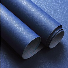 Safiyya Contact Paper 블루 실크 벽지 질감 있는 필 앤 스틱 벽지 탈착식 엠보싱 자체 접착 벽 종이 벽 비닐 롤용 43.9 x 199.9cm(17.3 x 78