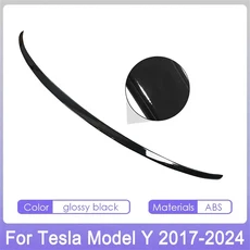 Model3 Highland 2025 Tesla 3 Y 2017-2024 용 뒷 트렁크 스포일러 액세서리 탄소 섬유 ABS 윙 립 자동차, 11 ABS y glossy black