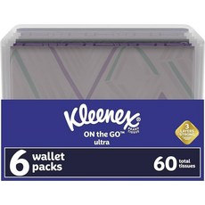 Kleenex OnTheGo 페이셜 티슈 휴대용 팩 8개 박스당 10개 3겹총 80개 포장은 다를 수 있음 249920