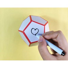 十二面空白可擦拭骰子, 1個