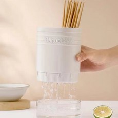 家用瀝水筷子筒, 白灰色, 1個